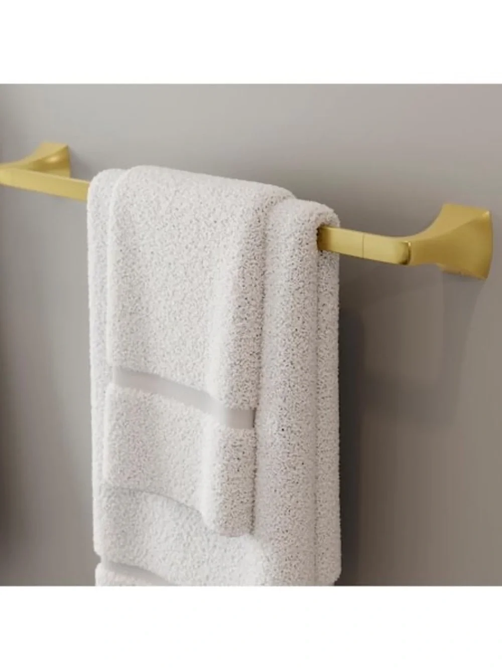 Brass Finish Wall-Mount Towel Bar - Polished Gold